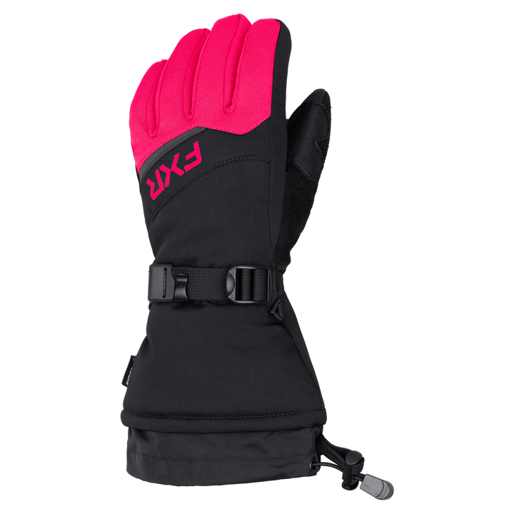 FXR Youth Helix Race Glove - Black/Razz
