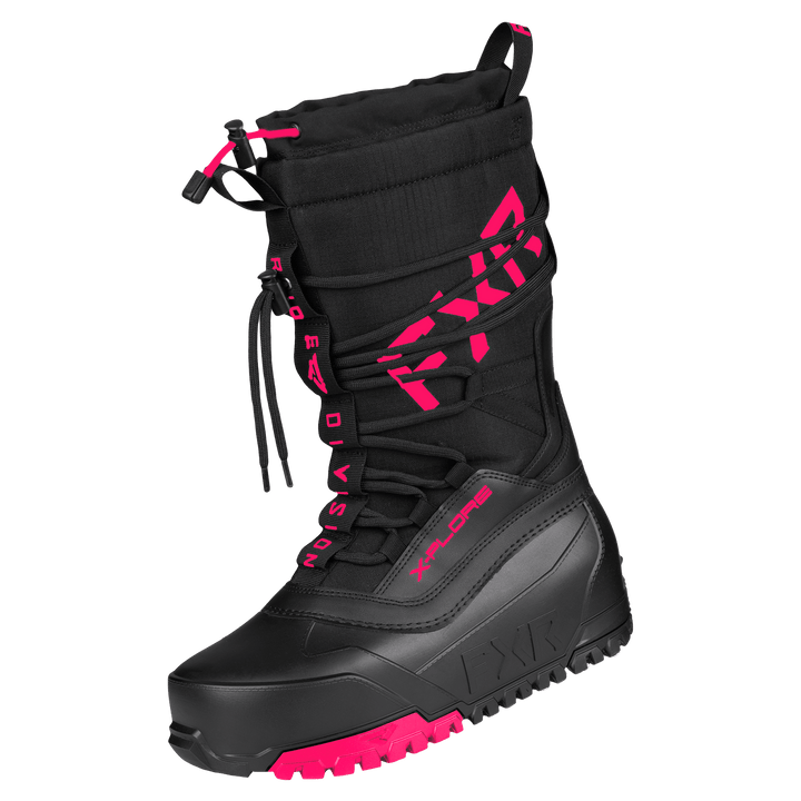 FXR X-Plore Short Boot - Black/Razz