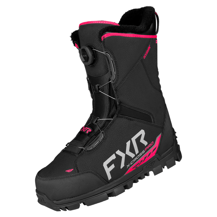 FXR X-Cross Pro BOA Boot - Black/Razz