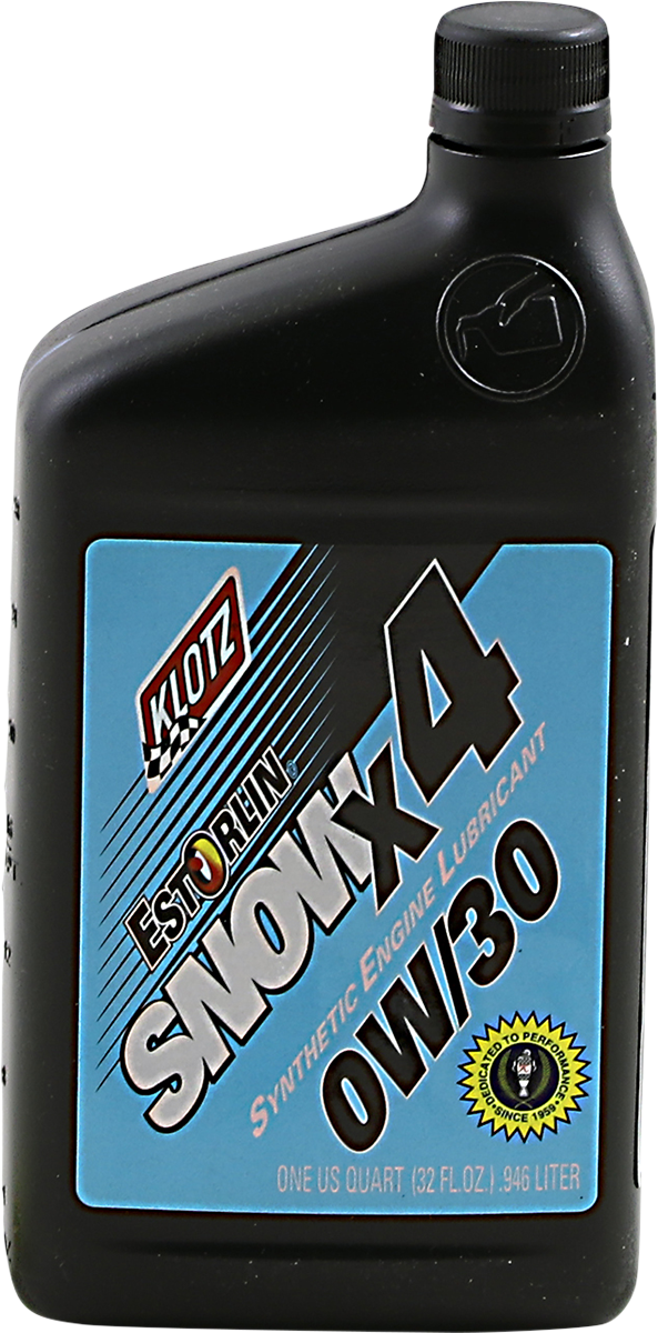 Klotz Snow X4® Pure Estorlin® Synthetic 4-Stroke Engine Oil - 0W-30 - 1 U.S. quart