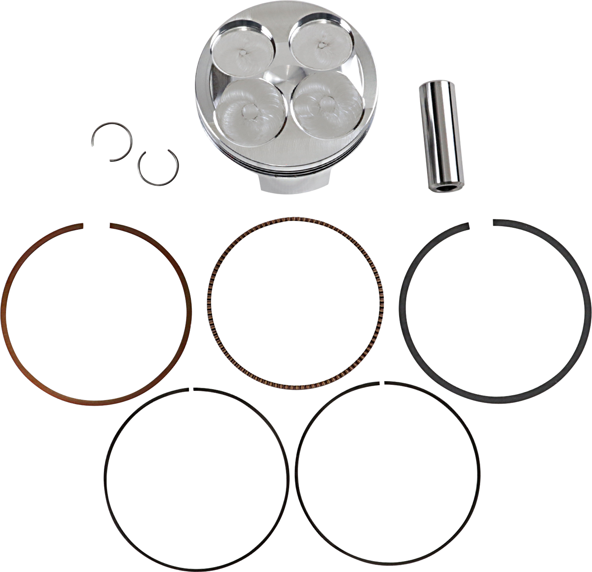 JE Pistons 274177 Piston Kit, 77.00 mm, 13.0:1 Compression Ratio for Honda