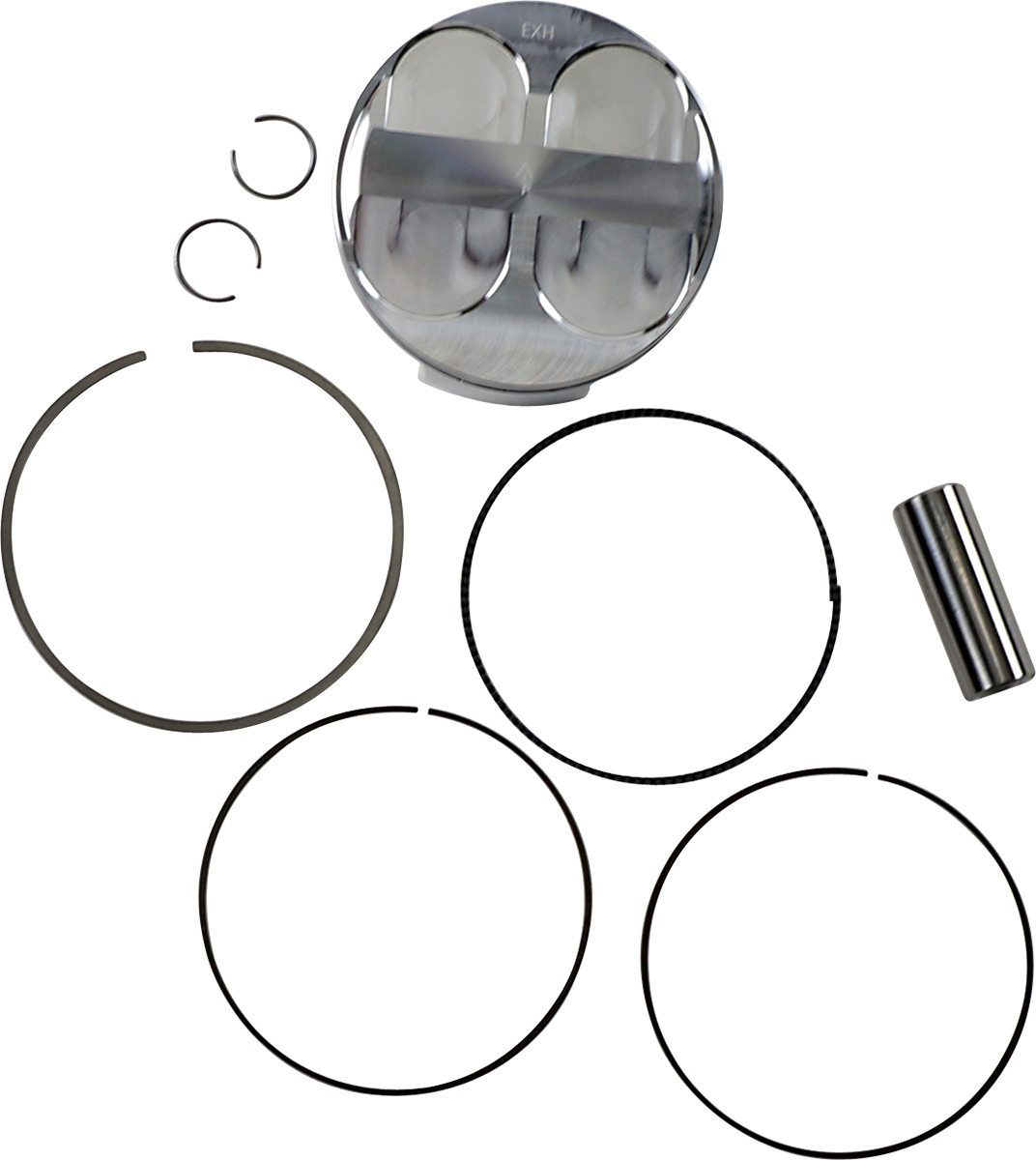 JE Pistons 284853 Piston Kit, 96.00 mm Bore, 13.5:1 Compression Ratio for Kawasaki
