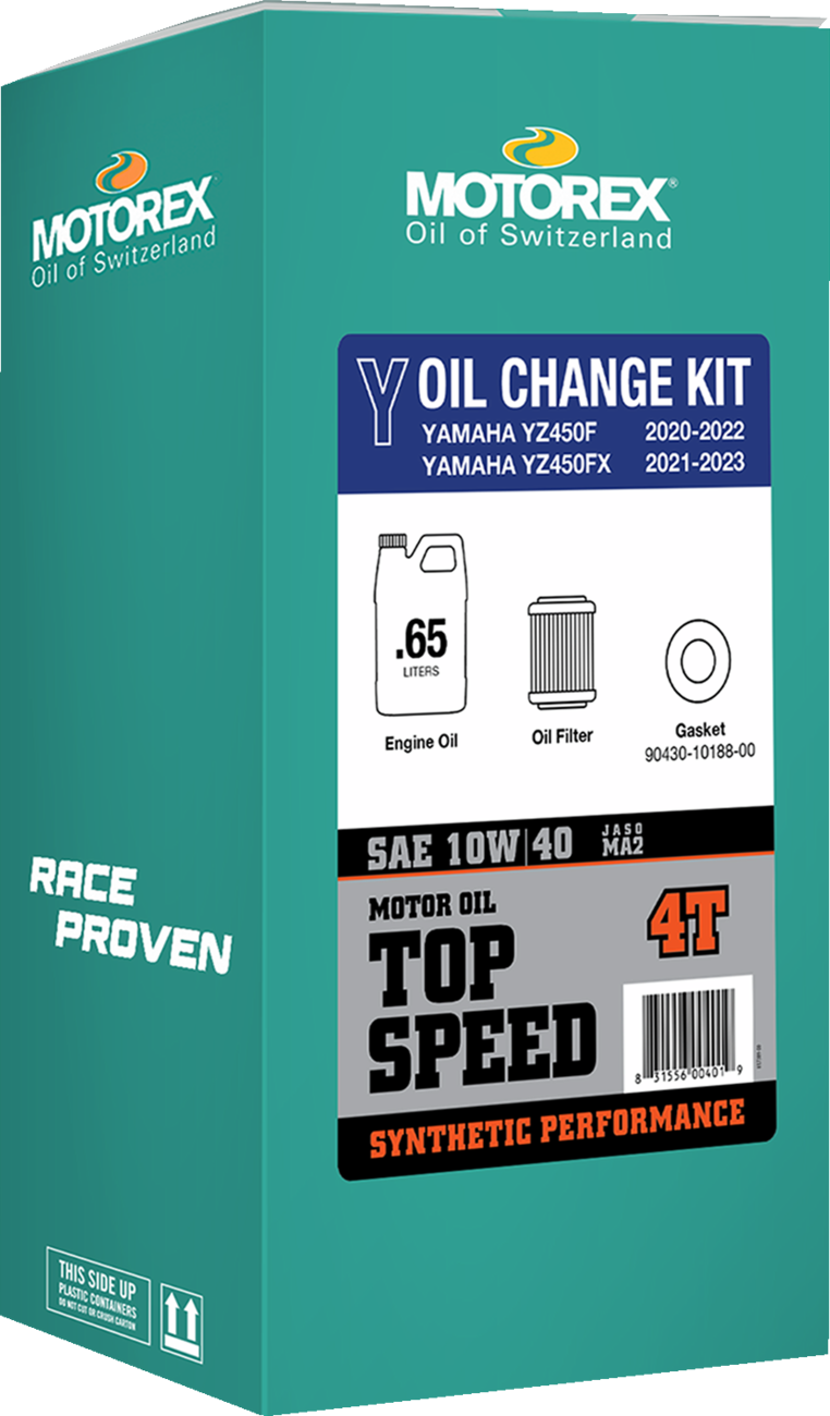 Motorex Oil Change Kit - Oil Change Kit - Yamaha YZ 450 - 10W-40 (3601-0942)