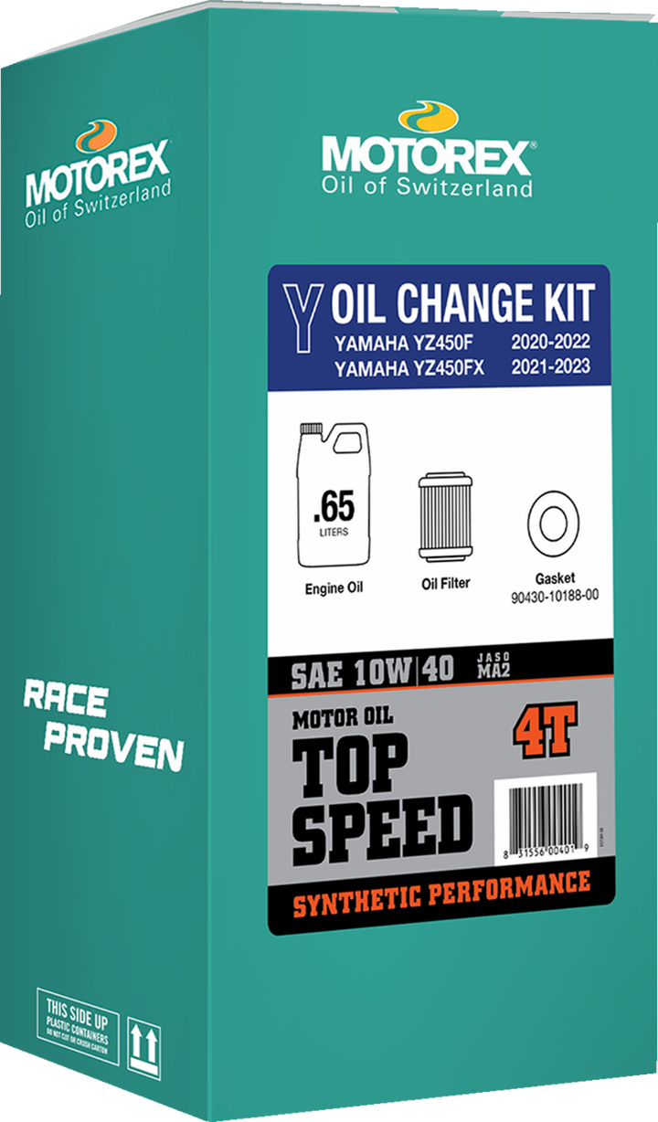 Motorex Oil Change Kit - Oil Change Kit - Yamaha YZ 450 - 10W-40 (3601-0942)