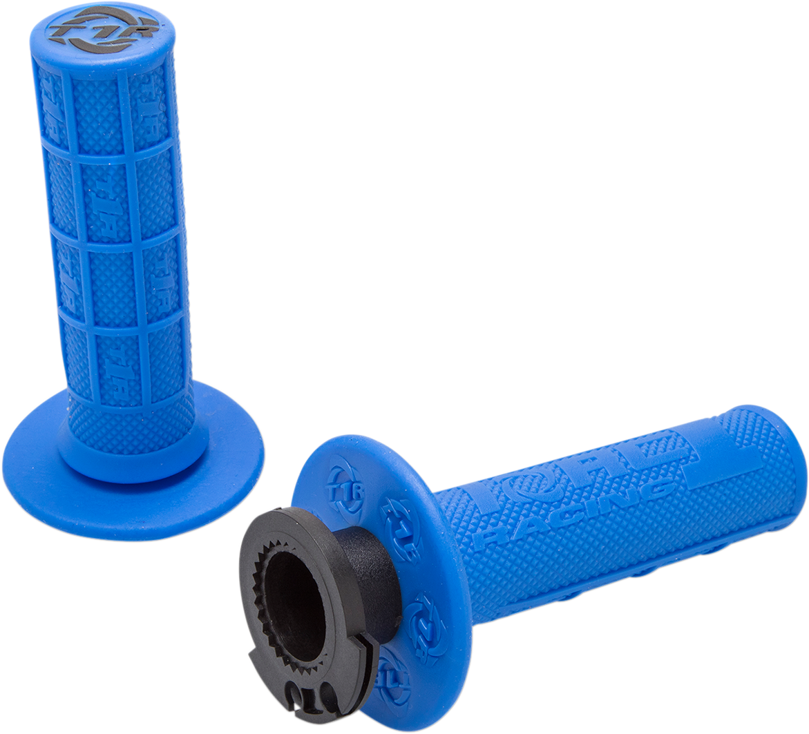 TORC1 Defy Lock-On Grips for 4-Stroke Motorcycles, Blue - 3750-0302