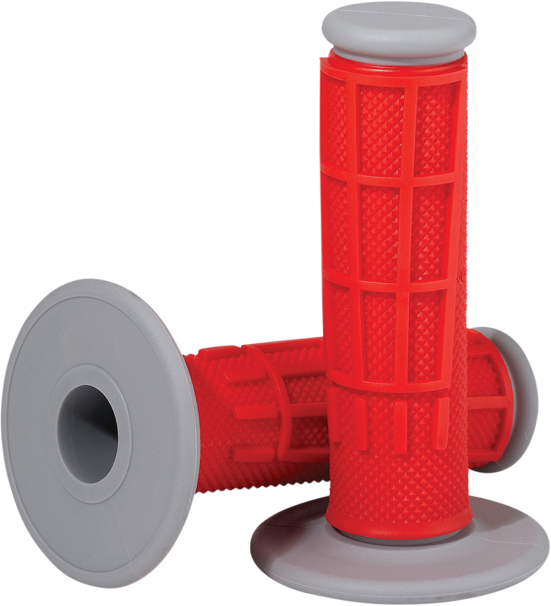 Moose Offroad Comp Diamond Half Waffle Motorcycle Grips, Red, Part Number 1MG2315-REM