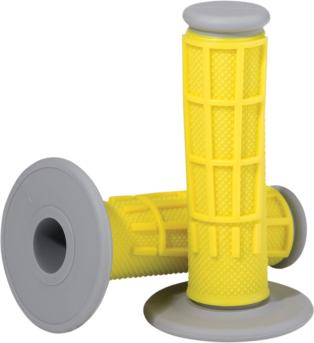 Moose Offroad Comp Diamond Half Waffle Motorcycle Grips, Yellow, 1MG2315-YEM