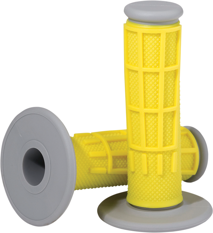 Moose Offroad Comp Diamond Half Waffle Motorcycle Grips, Yellow, 1MG2315-YEM