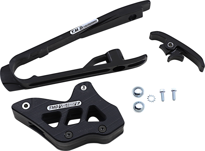 T.M. DESIGNWORKS DCK-KT3-BK Chain Guide and Slider Kit for KTM and Husqvarna, Black