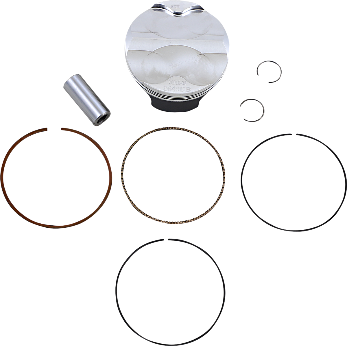Wossner 8645DB Piston Kit, 75.97 mm for Husaberg and KTM