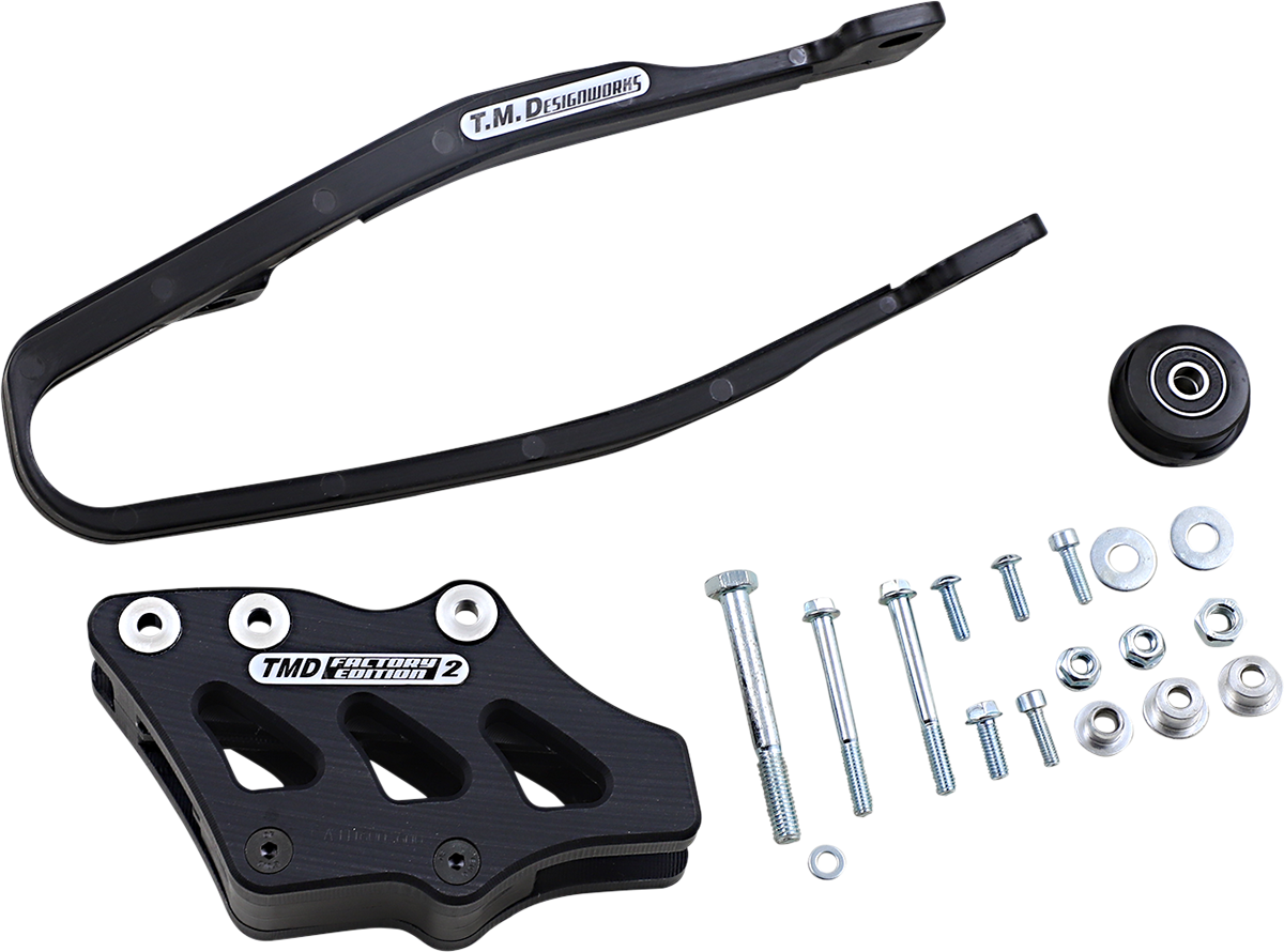 T.M. DESIGNWORKS YCP-OR6-BK Chain Guide and Slider Kit for Yamaha, Black