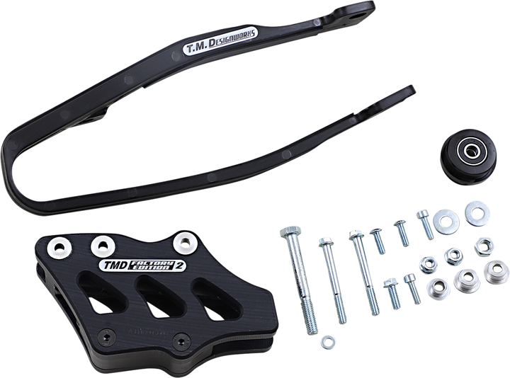 T.M. DESIGNWORKS YCP-OR6-BK Chain Guide and Slider Kit for Yamaha, Black