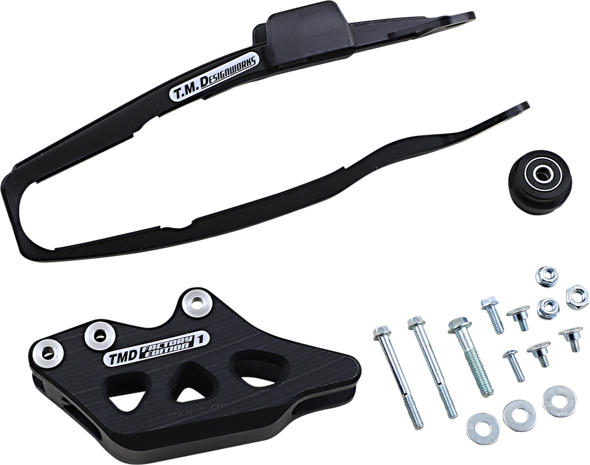 T.M. DESIGNWORKS YCP-OR7-BK Chain Guide and Slider Kit for Yamaha, Black