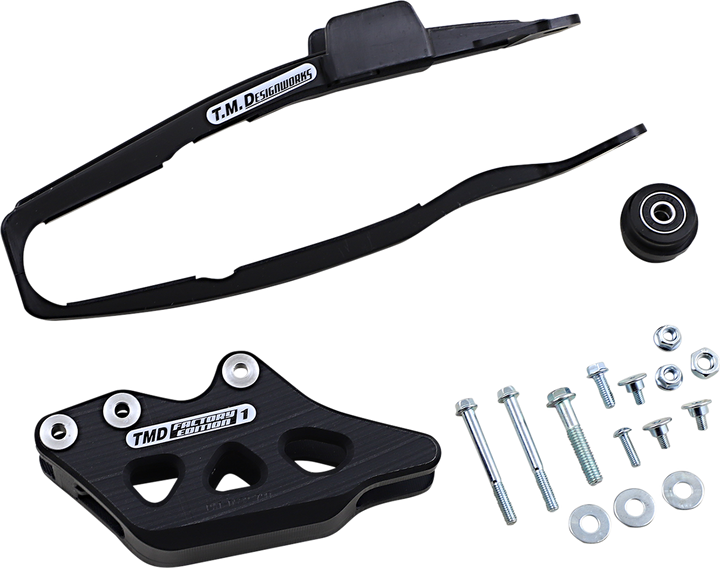 T.M. DESIGNWORKS YCP-OR7-BK Chain Guide and Slider Kit for Yamaha, Black