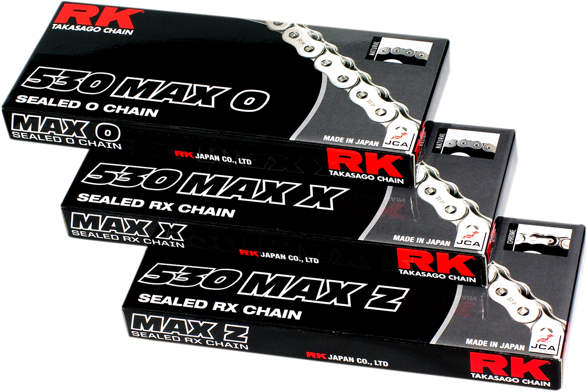 RK 530MAXZ-120-BG 530 Max Z Sealed RX-Ring Drive Chain, 120 Links, Black and Gold