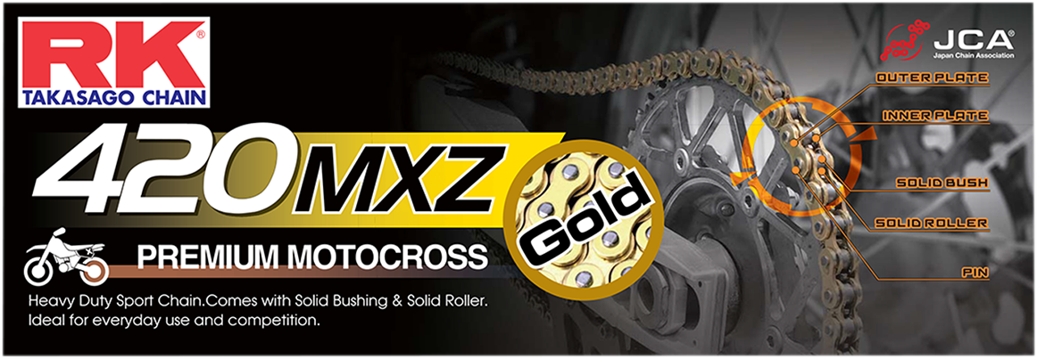 RK 420 MXZ Heavy-Duty Drive Chain, 100 Links, GB420MXZ-100