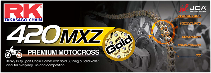 RK 420 MXZ Heavy-Duty Drive Chain, 120 Links, GB420MXZ-120