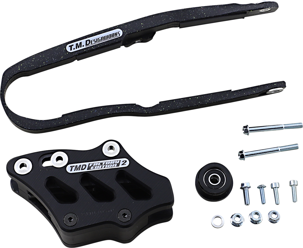 T.M. DESIGNWORKS Kawasaki Chain Guide and Slider Kit KCP-K11-BK - Black