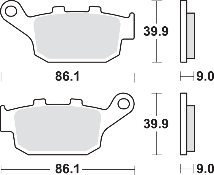 SBS 881LS LS Brake Pads for Honda, Kawasaki and Suzuki Motorcycles