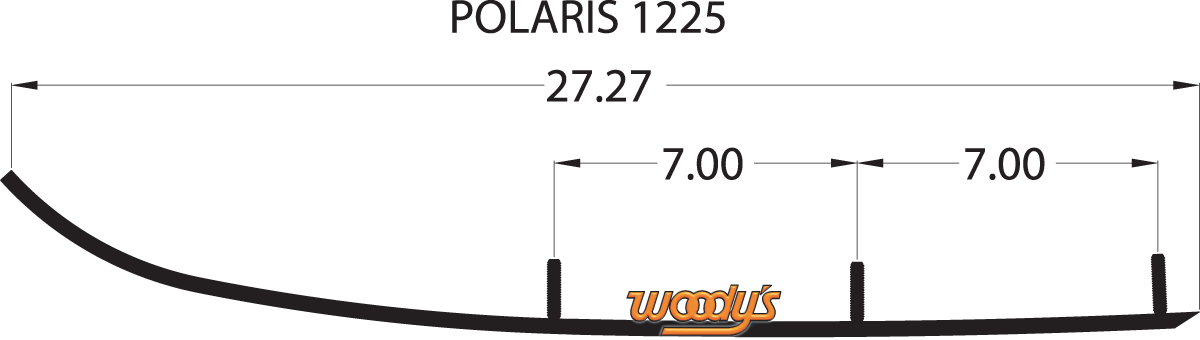 WOODY'S Top-Stock™ Hard Surface Bar - 60° - Polaris HSP-1225