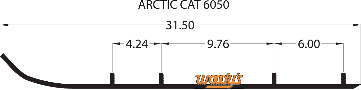 WOODY'S Extender Trail III™ Flat-Top® Runner - Artic Cat EAT3-6050