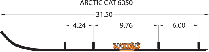 WOODY'S Extender Trail III™ Flat-Top® Runner - Artic Cat EAT3-6050