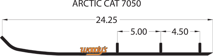 WOODY'S Extender Trail III™ Flat-Top® Runner - Arctic Cat EAT3-7050