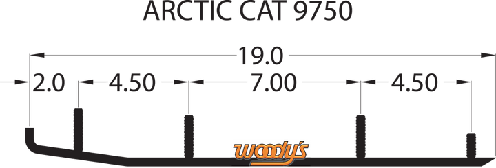 WOODY'S Extender Trail III™ Flat-Top® Runner - Arctic Cat EAT3-9750