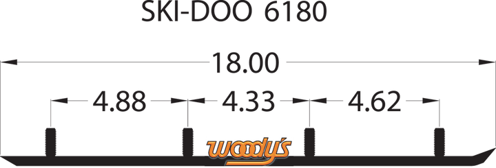WOODY'S Extender Trail III™ Flat-Top® Runner - Ski-Doo ESD3-6180