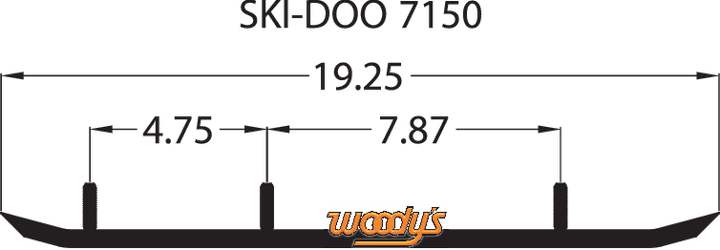 WOODY'S Extender Trail III™ Flat-Top® Runner - Ski-Doo ESD3-7150