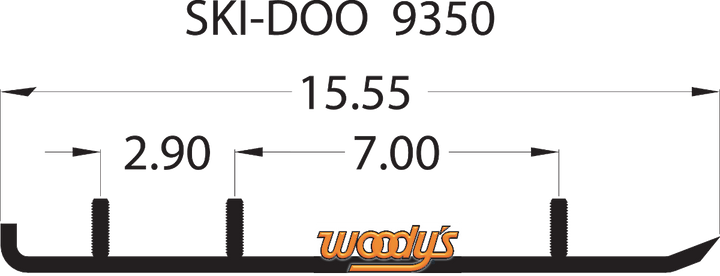 WOODY'S Extender Trail III™ Flat-Top® Runner - Polaris/Ski-Doo ESD3-9350
