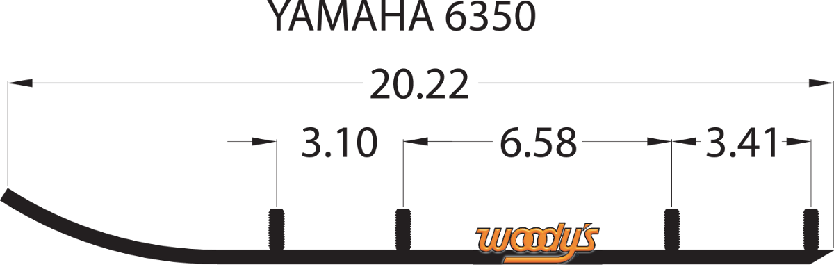 WOODY'S Extender Trail III™ Flat-Top® Runner - Yamaha EYV3-6350