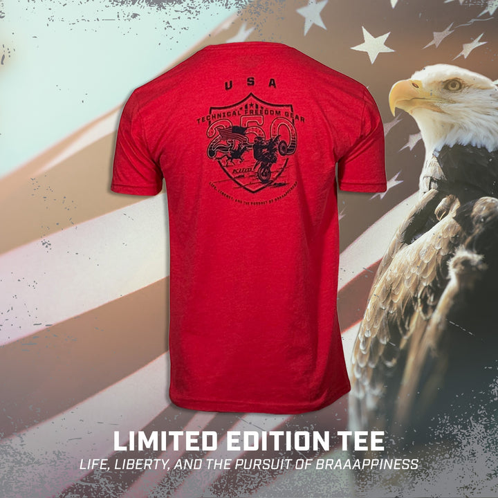 Klim Pursuit of Braaappiness Tee - Classic Red - Dress Blues