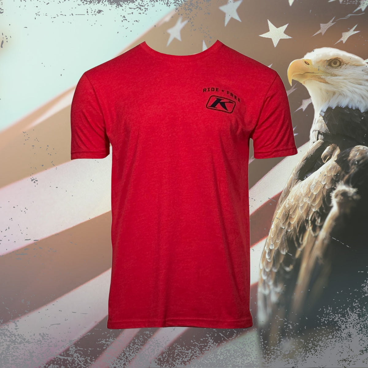 Klim Pursuit of Braaappiness Tee - Classic Red - Dress Blues