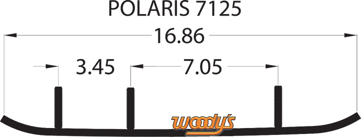 WOODY'S Executive Series™ Flat-Top® Runner - 8.0" - 60° - Polaris WPI-7125