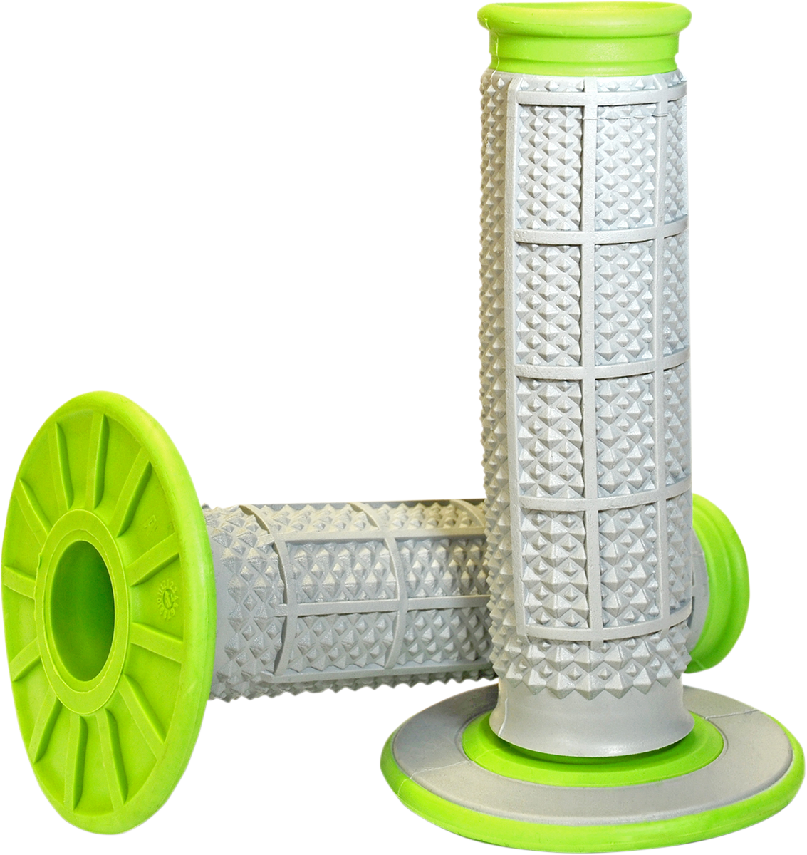 Renthal G193 Tapered Dual-Compound Motorcycle Grips, Green, Twist Throttle