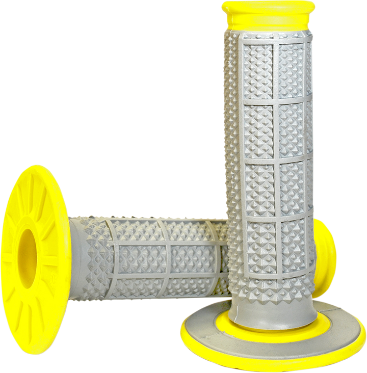 Renthal G194 Tapered Dual-Compound Grips for Twist Throttle, Yellow