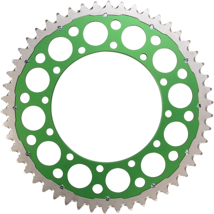 Renthal TwinRing Rear Sprocket 50-Tooth Green for Kawasaki and Suzuki, Part 1120-520-50GPGN