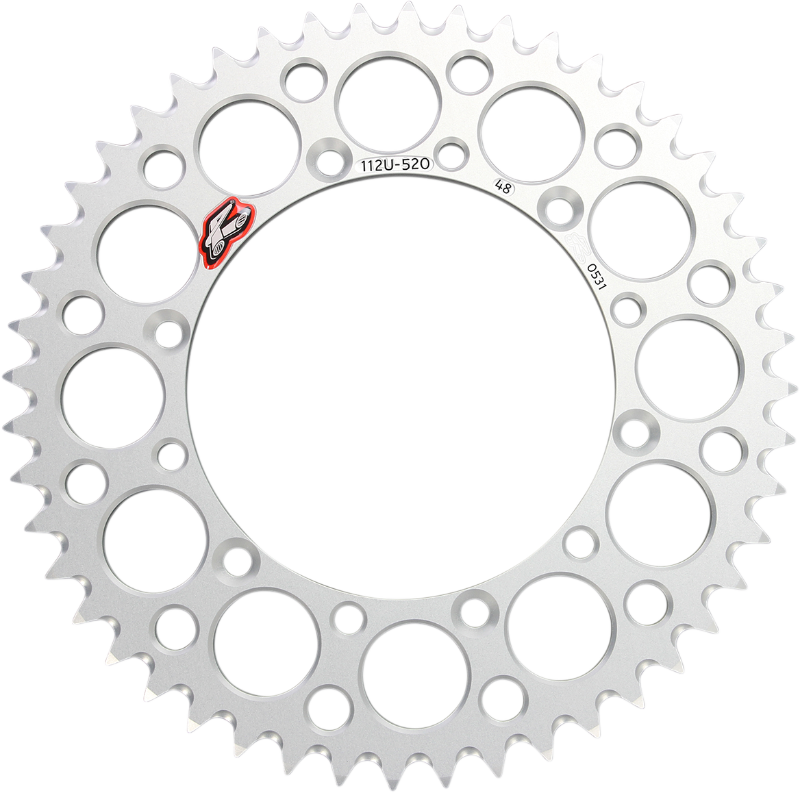 Renthal 112U-520-48GESI Rear Sprocket, Aluminum, 48-Tooth, Silver