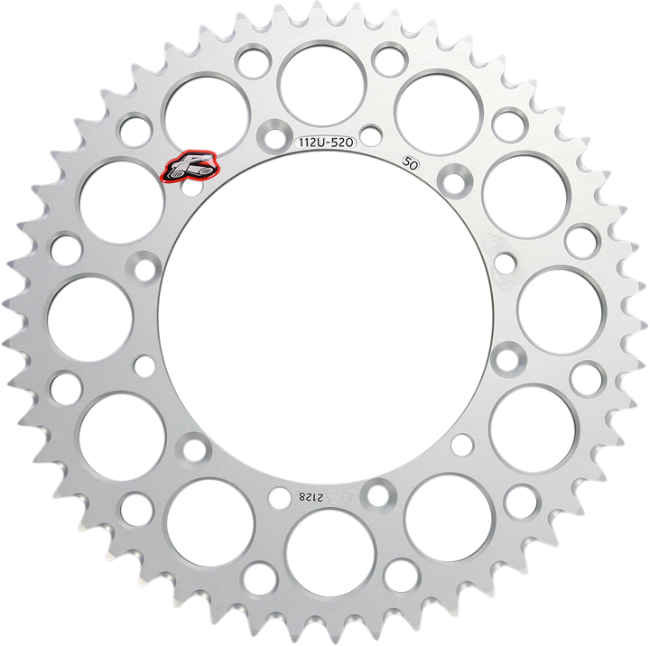 Renthal 112U-520-50GESI Rear Sprocket, Aluminum, 50-Tooth, Silver for Kawasaki and Suzuki