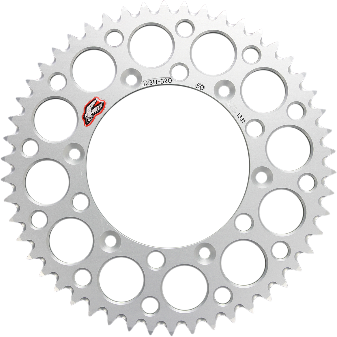 Renthal 123U-520-50GYSI Rear Sprocket, Aluminum, 50-Tooth, Silver