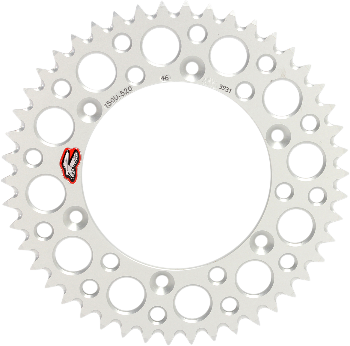 Renthal 150U-520-46GBSI Rear Sprocket, 46-Tooth Aluminum, Silver