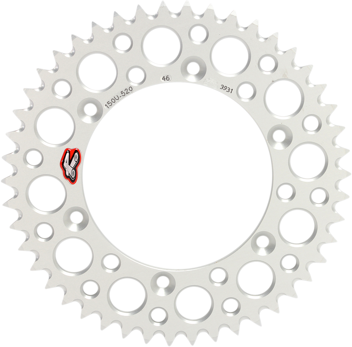 Renthal 150U-520-46GBSI Rear Sprocket, 46-Tooth Aluminum, Silver