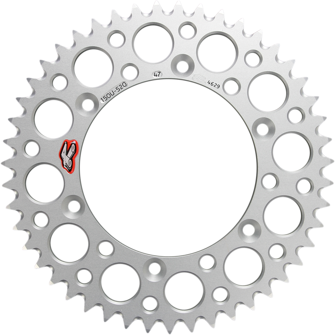 Renthal 150U-520-47GBSI Rear Sprocket, 47-Tooth Aluminum, Silver