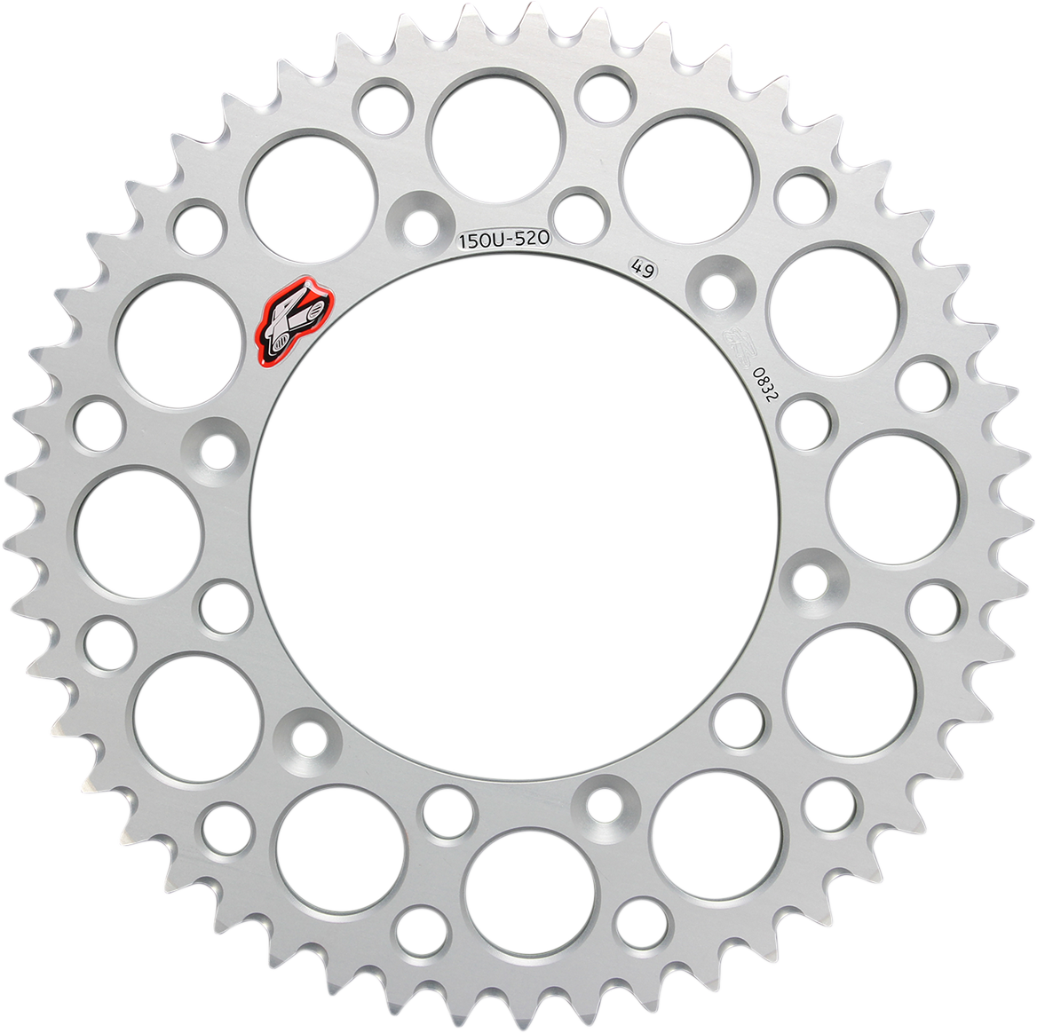 RENTHAL 150U-520-49GBSI Rear Sprocket, 49-Tooth Aluminum, Silver