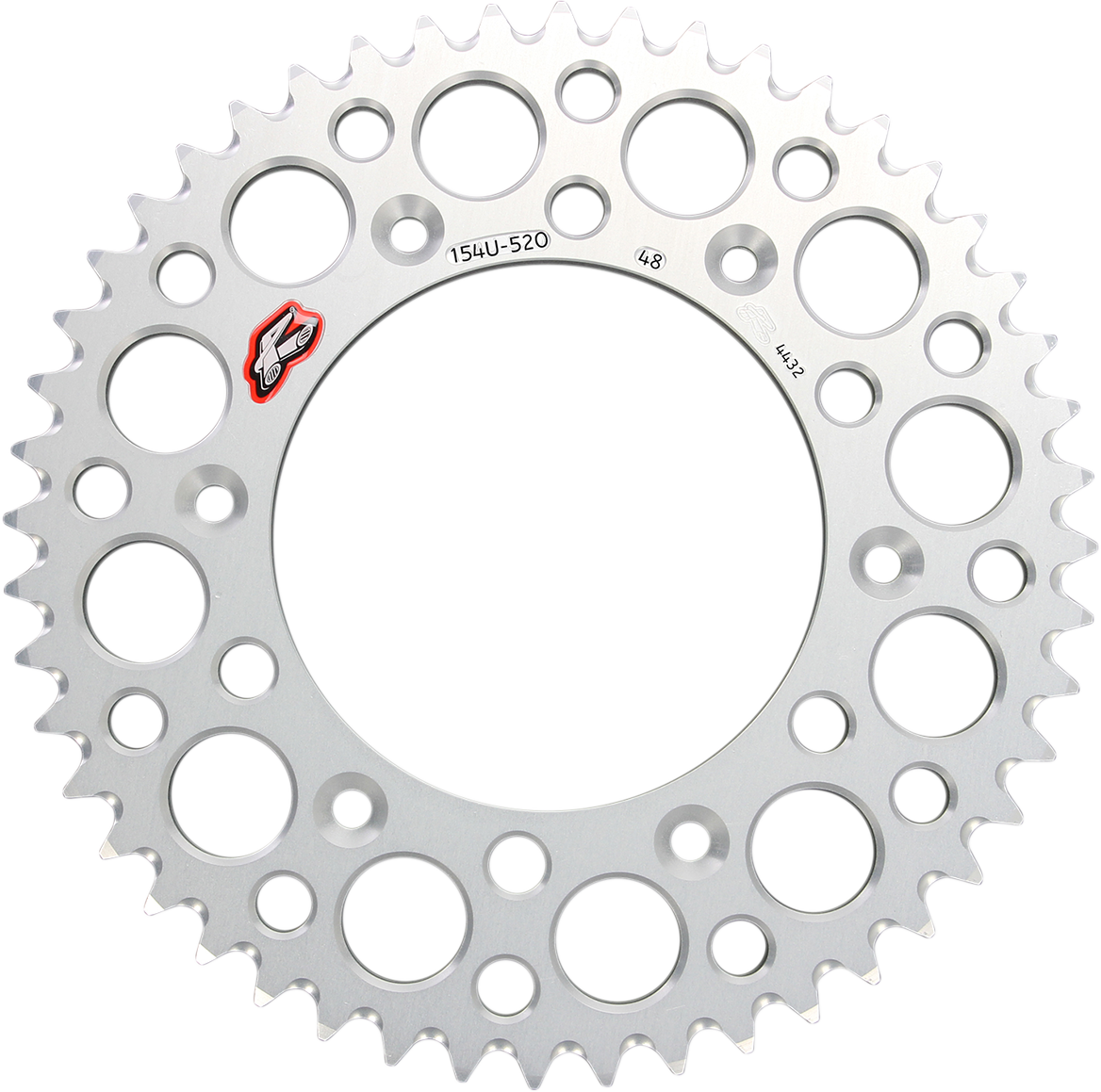 Renthal 154U-520-48GRSI Rear Aluminum Sprocket, 48-Tooth, Silver for Honda