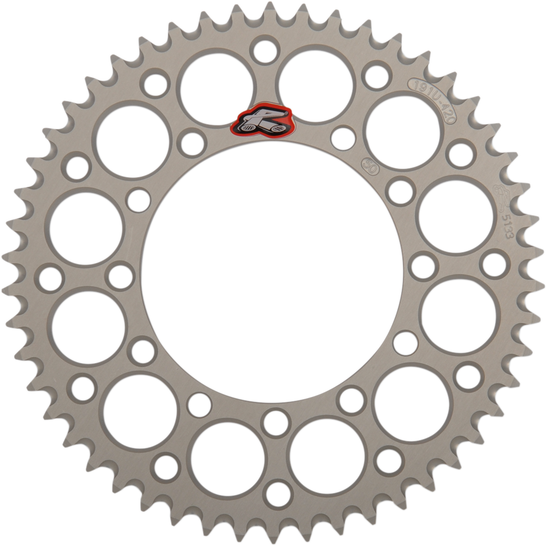 Renthal 191U-420-50GESI Rear Sprocket, 50-Tooth Aluminum, Silver