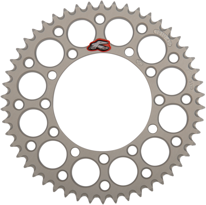 Renthal 191U-420-50GESI Rear Sprocket, 50-Tooth Aluminum, Silver