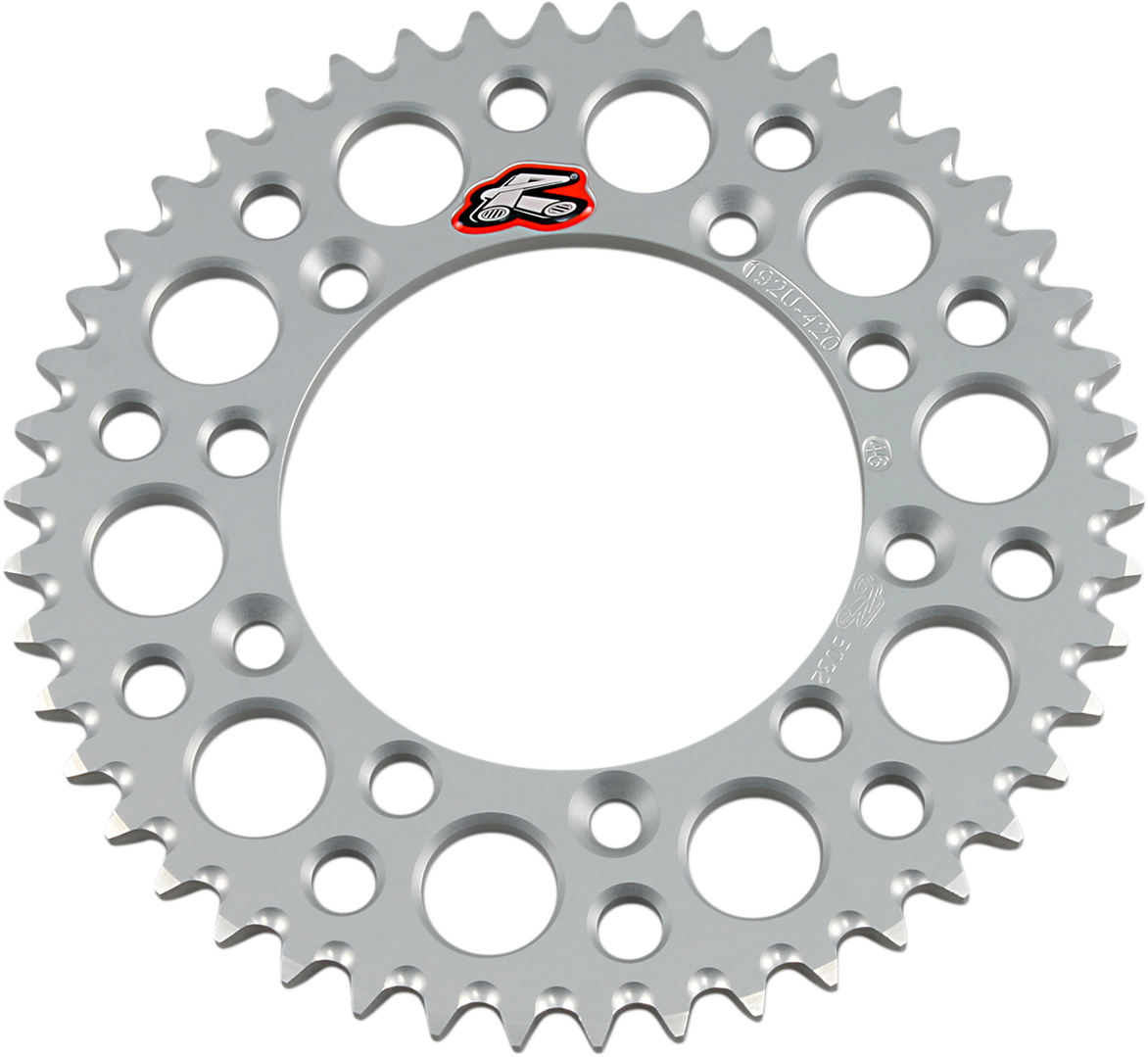 RENTHAL 192U-420-46GPSI Rear Sprocket, Aluminum, 46-Tooth, Silver