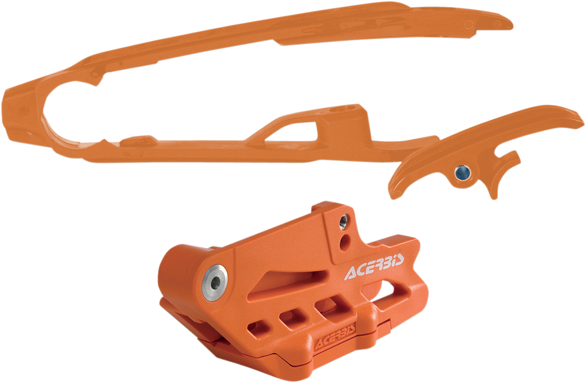Acerbis Chain Guide and Slider Kit for KTM, Orange, Part Number 2319600036